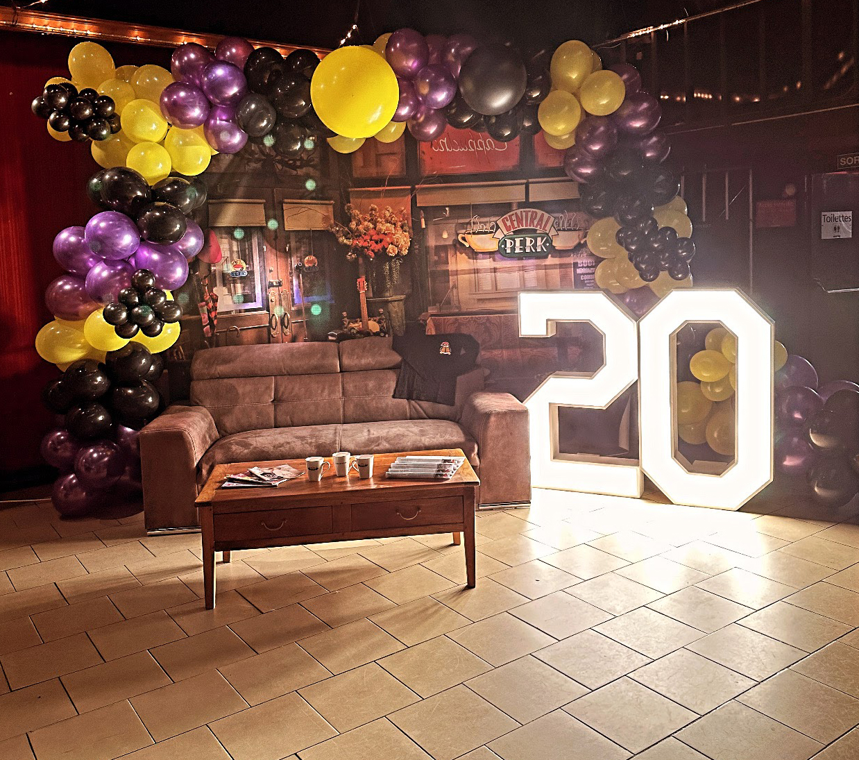 Chiffre géant lumineux